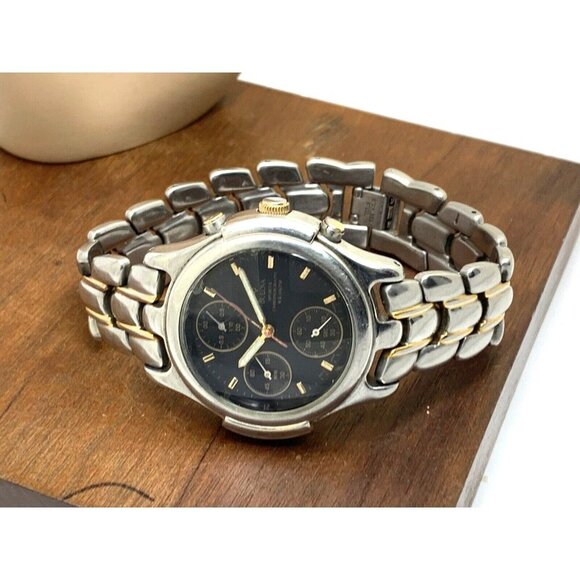 Bulova Men's Watch WM359 Sports Quartz Black Dial Two Tone Stainless Ste… - Picture 8 of 14